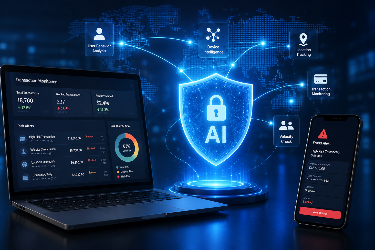 AI-driven fraud detection for secure payment monitoring and real-time transaction protection